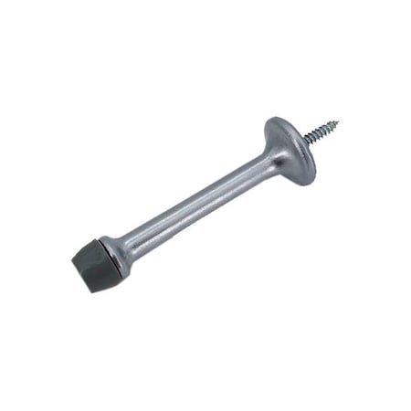 Orca Hardware HD Rigid Door Stop With Grey Tip, Zinc Alloy, 3 Length, US26 Polished Chrome Finish DSR-30Z-26